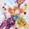 可爾必思 Calpis Show 30ml 尼古丁鹽煙油主圖，展示原味、百香果與葡萄 30mg 系列。畫面包含經典可爾必思乳酸飲料、飛濺的柔滑奶香煙霧與新鮮水果視覺，強調極致還原的酸甜乳酸菌風味與初戀滋味。適合小煙專用，新手友好且擊喉感滑順適中