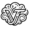 salt-shaqonline 台灣電子煙一站式商城官方標誌(Logo)。黑色的風格化「V」字樣被雲霧與科技電路圖案環繞,象徵為台灣玩家提供豐富產品與極致體驗。